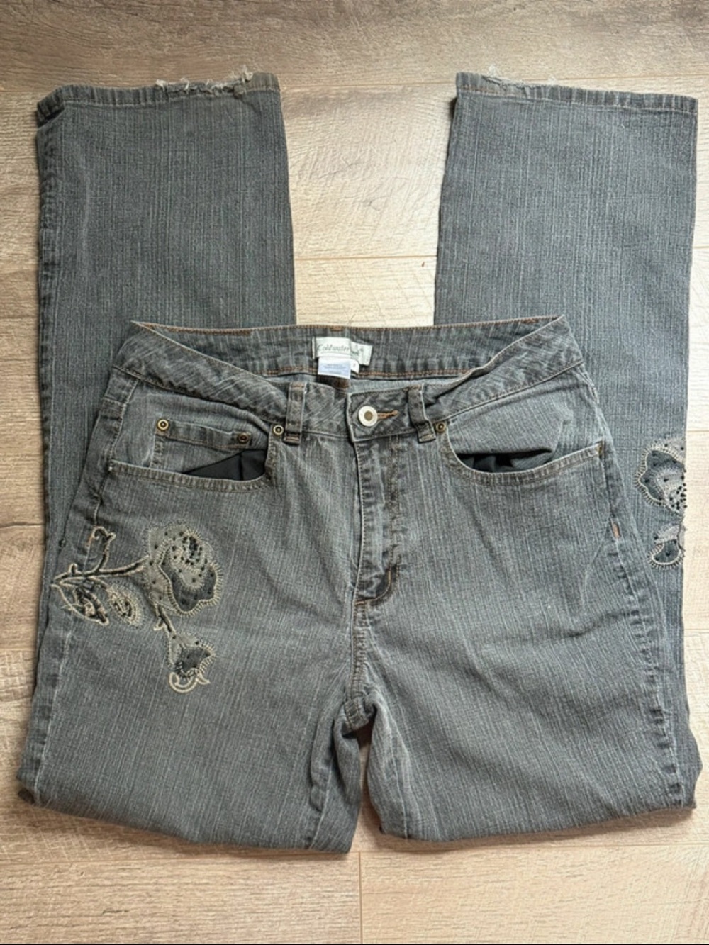 Coldwater Creek Y2K Beaded Embroidered Jeans
